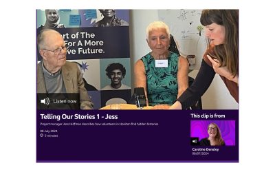 BBC Radio Devon talks to Jess Huffman and four of our Honiton volunteers in a series of radio interviews about Telling Our Stories, Finding Our Roots